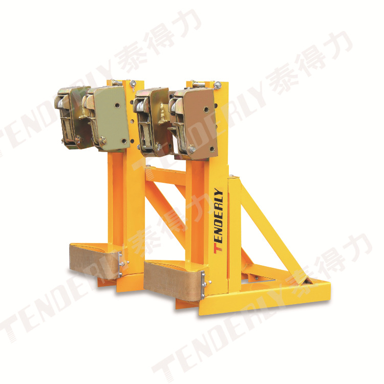 泰得力双鹰嘴叼扣式叉车专用油桶搬运夹,重载型油桶装卸夹