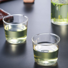 Japanese-style minimalist transparent glass pudding cups, mousse cups, yogurt cups, milk cups, breakfast cups, heat-resistant tea cups