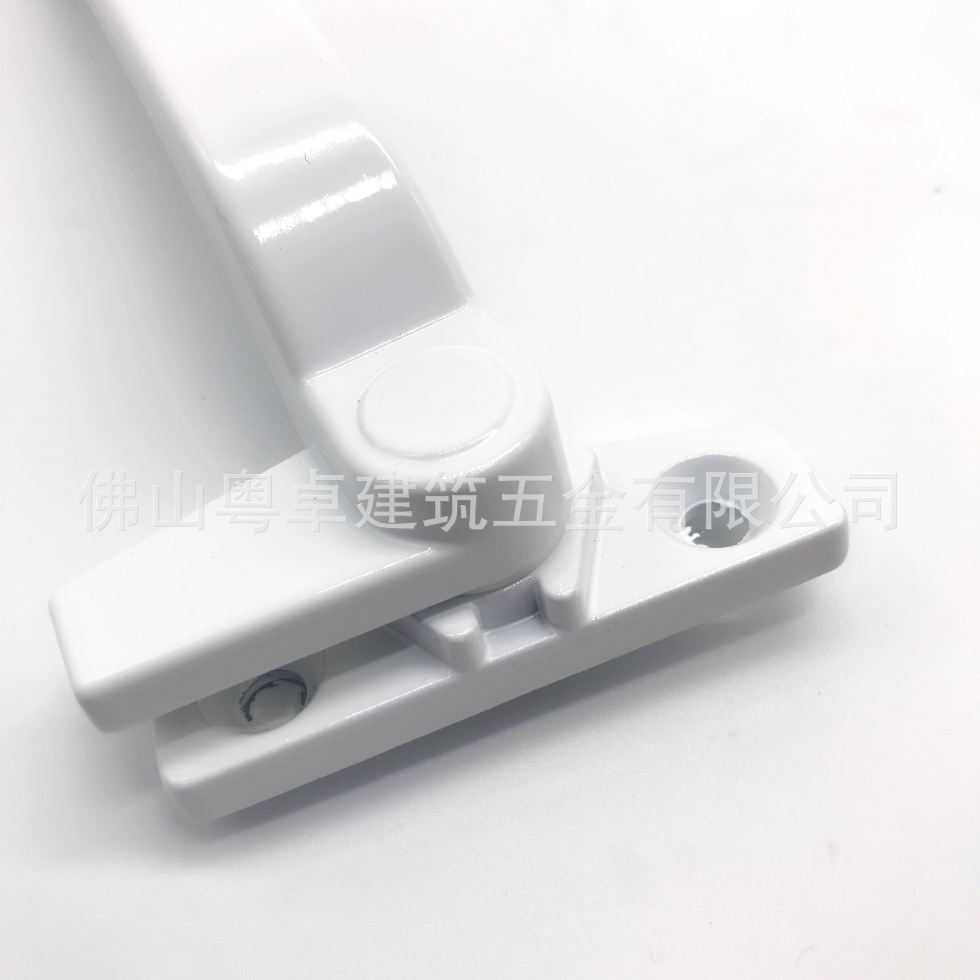 [佛山粤卓厂家直销 美式简约白色执手 铝合金门窗配件 单点锁]