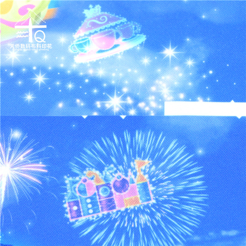 数码印花特密棉麻涤纶布料雪纺沙发箱包桌布台布面料转印