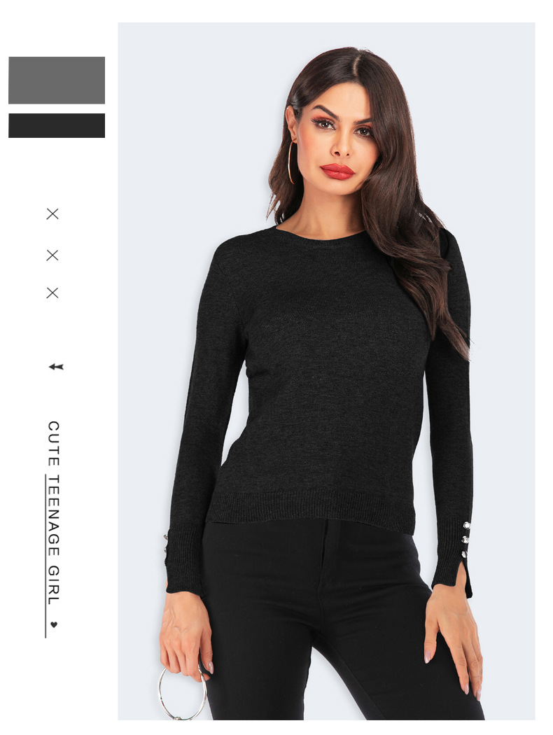 autumn and winter new women s knitted bottoming shirt  NSYH19624