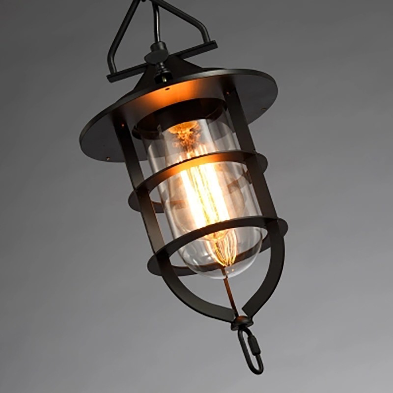 Industrial Style Simple Restaurant Creative Personalized Lamps Retro Iron Hot Pot Shop Barber Shop Hair Salon Small Boat Dock Chandelier