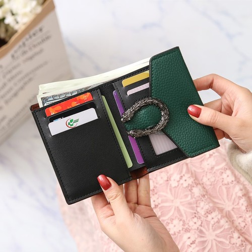  new style small wallet for women, short Korean-style retro European and American folding coin purse, leather wallet, cross-border wholesale