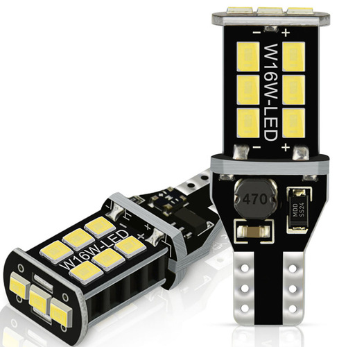 Decode car led light bulb Canbus W16W T15 2835 15SMD led turn signal reversing light