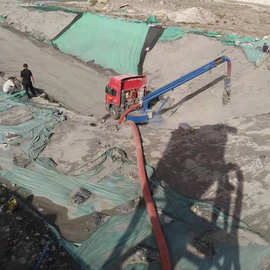 新疆露天粉煤灰机械臂装车气力吸灰机卸料用的气力输送机图片