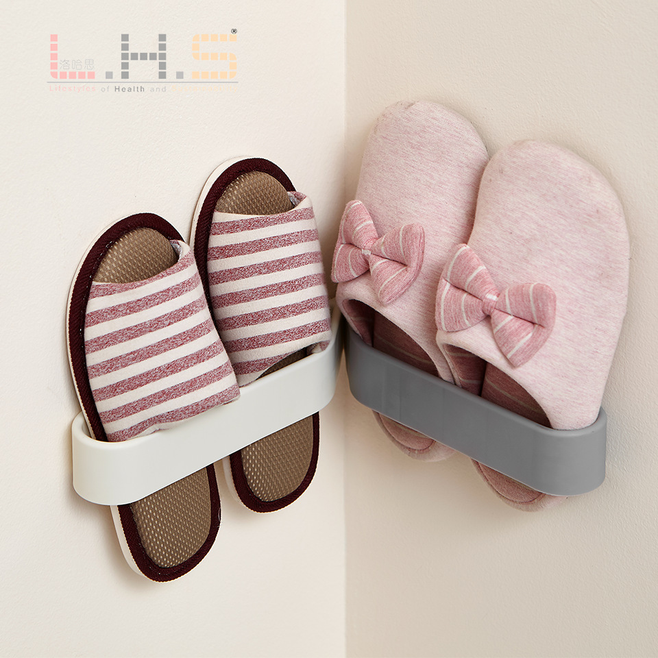 originality simple and easy Plastic shoe rack Wall mounted Shower Room Slippers rack Door for household use shoes Storage rack