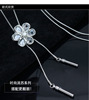 Necklace stainless steel, accessory, sweater, wholesale, European style