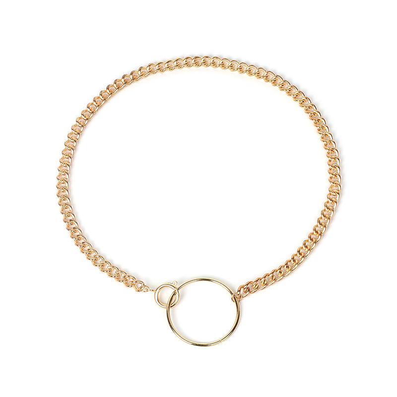 50g Weight Necklace Classification Women'S Gender Gold, Silver Color Hot Selling Fashion Metal Multi-layer Geometric Circle Clavicle Chain 4