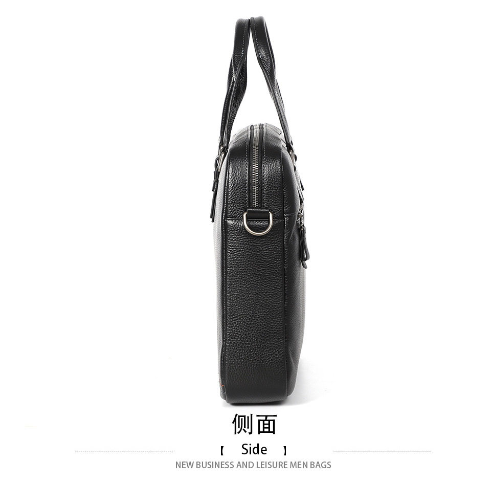 Túi xách tay nam da bò lớp đầu 28×38×8 cm kiêm túi đeo chéo, đựng laptop 13 inch — Màu cà phê, Màu xanh lam, Màu đen chi tiết 18
