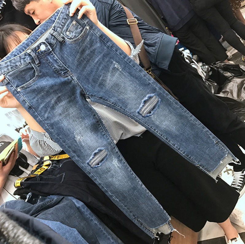 Spring elastic trousers