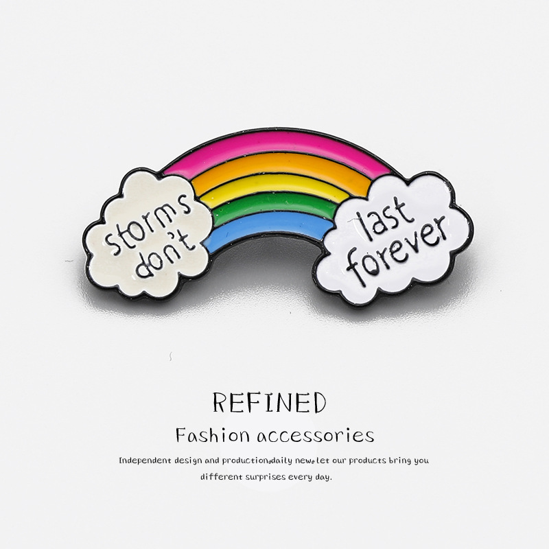 Cartoon Cute Colorful Rainbow Brooch display picture 3