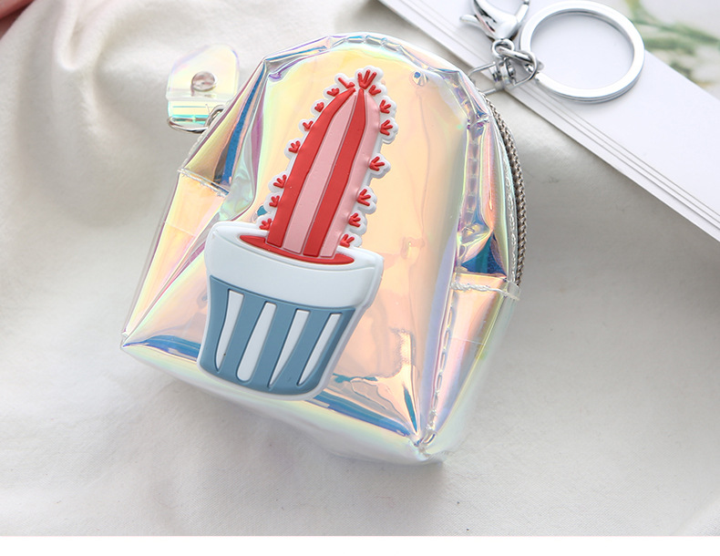 Jelly Cartoon Cactus Laser Coin Purse display picture 2