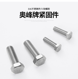 ���P��ݽz316DIN933 �������ݽz M16ȫ����˨