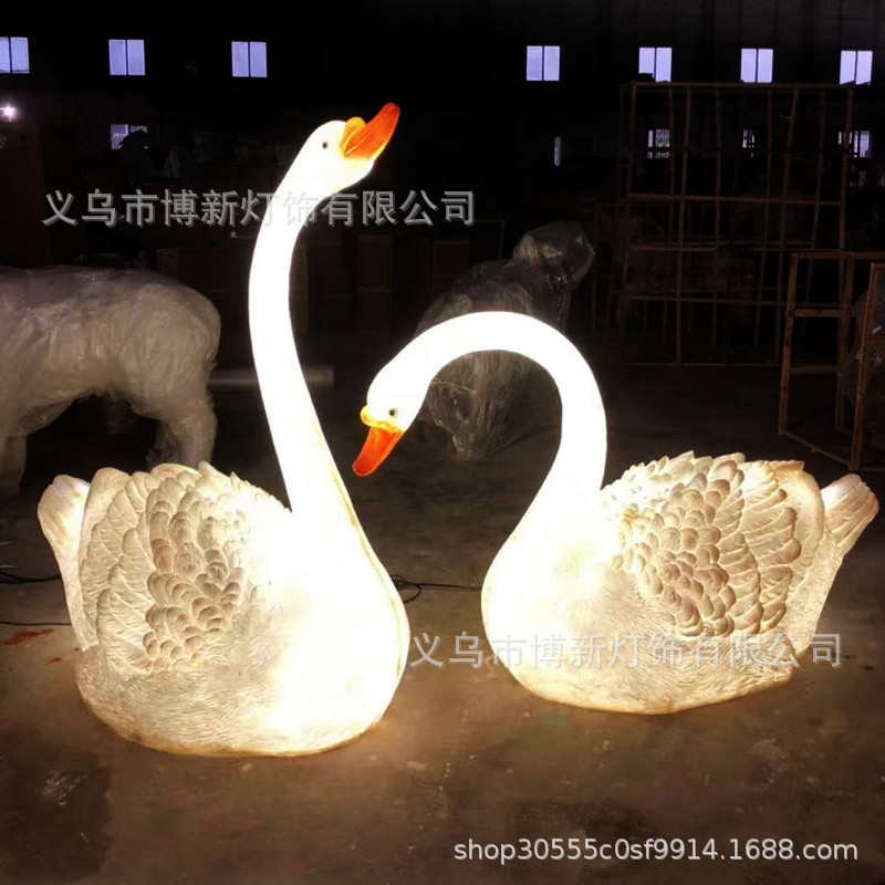 Cross-border supply LED swan outdoor waterproof creative animal-shaped lights Landscape courtyard park ornaments detail image 4