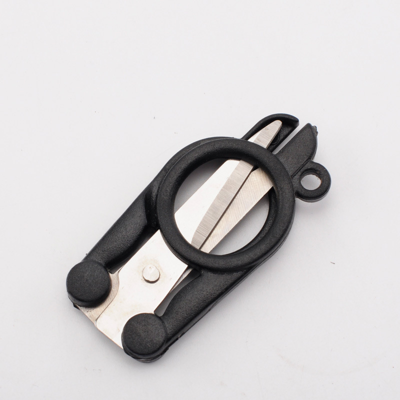 源头厂家直销折叠小剪刀 旅行 不锈钢可折叠拉剪 便携式折叠剪刀