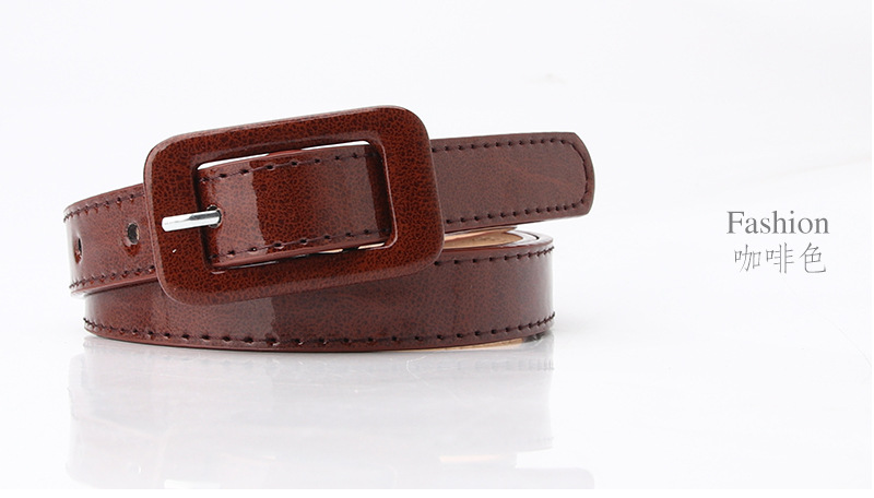 Basic Rectangle Pu Leather Iron Women'S Leather Belts display picture 5