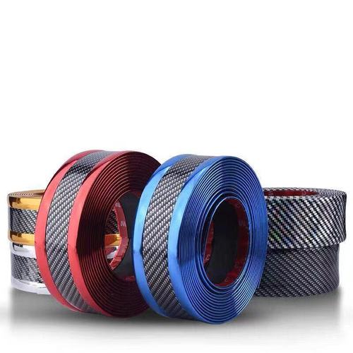 Car universal trunk sill strip anti-step decorative strip carbon fiber pattern bumper door edge protection anti-collision sticker factory