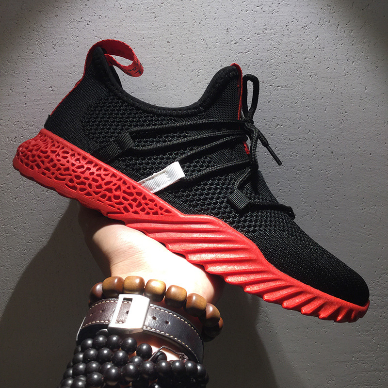 2019 Spring new pattern ventilation gym shoes Korean Edition Trend Mesh cloth Running shoes Casual shoes Men's Shoes