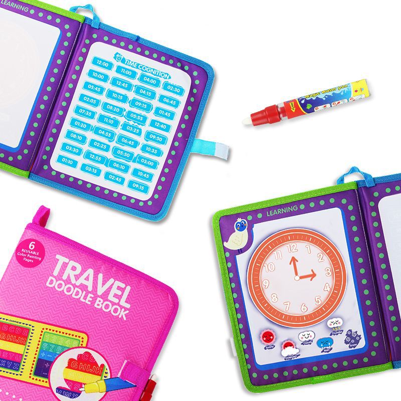 兒童魔法水畫書水畫冊彩色水畫本寶寶畫畫學習玩具英文版