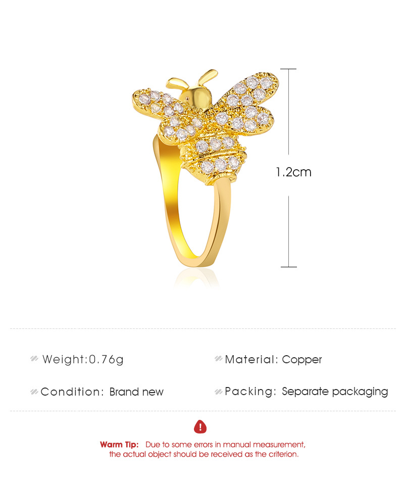 Außenhandel Neue Persönlichkeit Diamant Exquisite Insekten Ohr Knochen Clip Weibliche Süße Kleine Biene Ohr Clip Ohrringe Ohrringe Schmuck Großhandel display picture 1