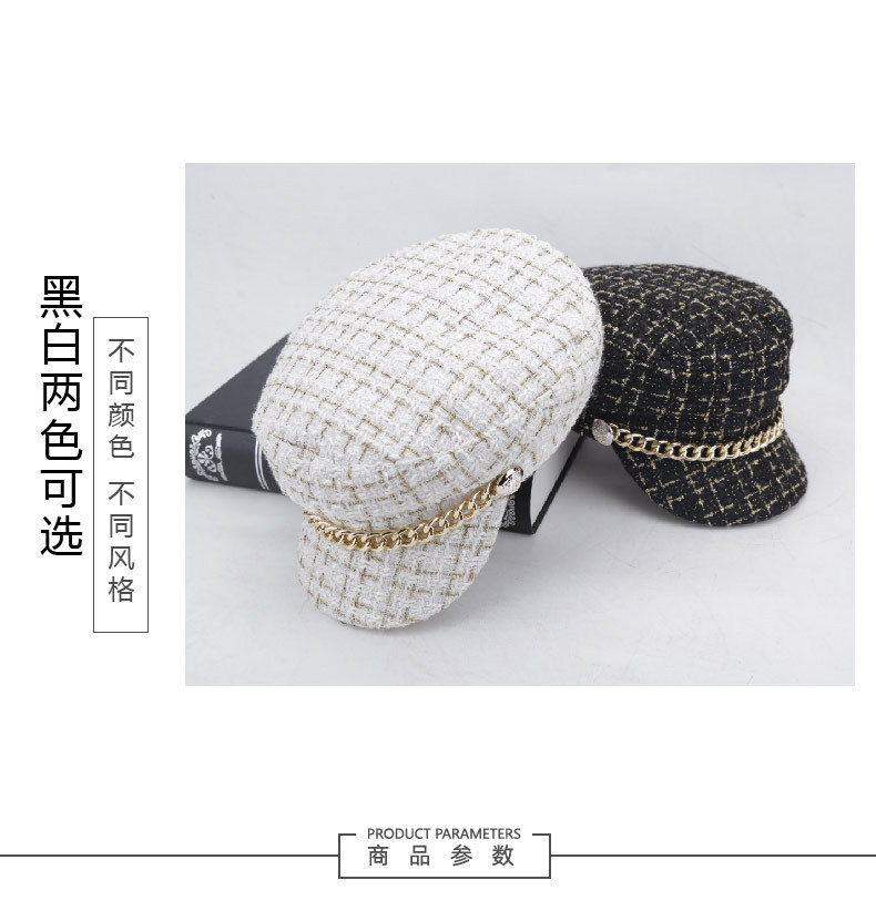 Fashion Wholesales Octagonal Cap Wig Military Cap Beret Cap Bonnet Wig Cap Knit Cap display picture 10