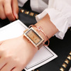 Square quartz dial, magnetic watch strap, strong magnet