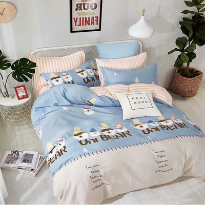 Manufactor Direct selling Cartoon printing pure cotton Four piece suit leisure time Quilt cover sheet Bedclothes wholesale On behalf of