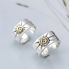 Accessory, fashionable ring solar-powered for beloved suitable for men and women, silver 925 sample, Korean style