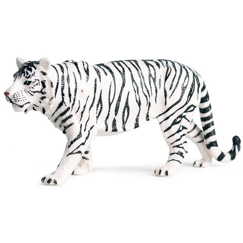 Simulated wild animal model children's solid animal world tiger Siberian tiger plastic toy ornaments