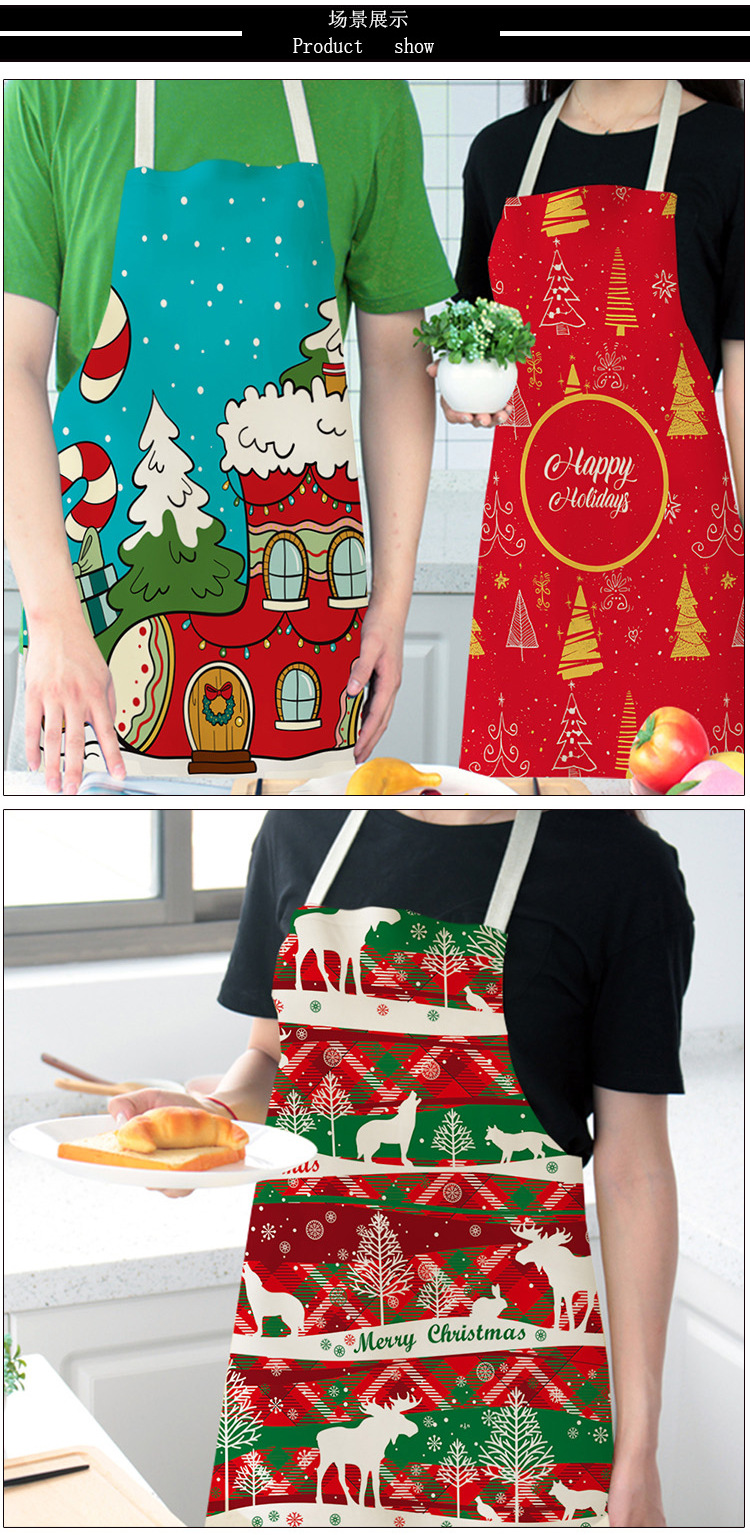 Christmas Fashion Text Pattern Synthetic Fibre Apron 1 Piece display picture 1