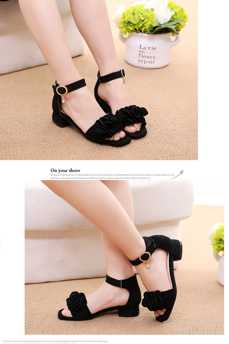 Women's Fashion Solid Color Open Toe Ankle Strap Sandals display picture 7