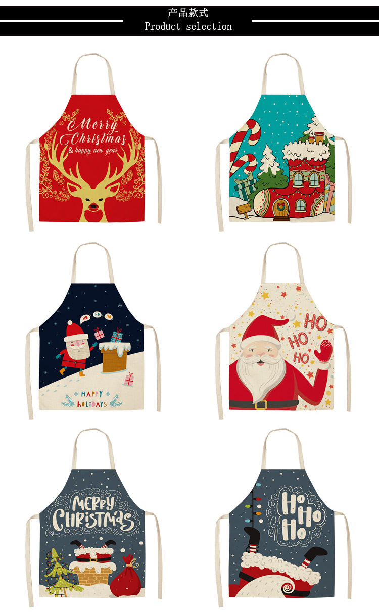 Christmas Fashion Text Pattern Synthetic Fibre Apron 1 Piece display picture 4