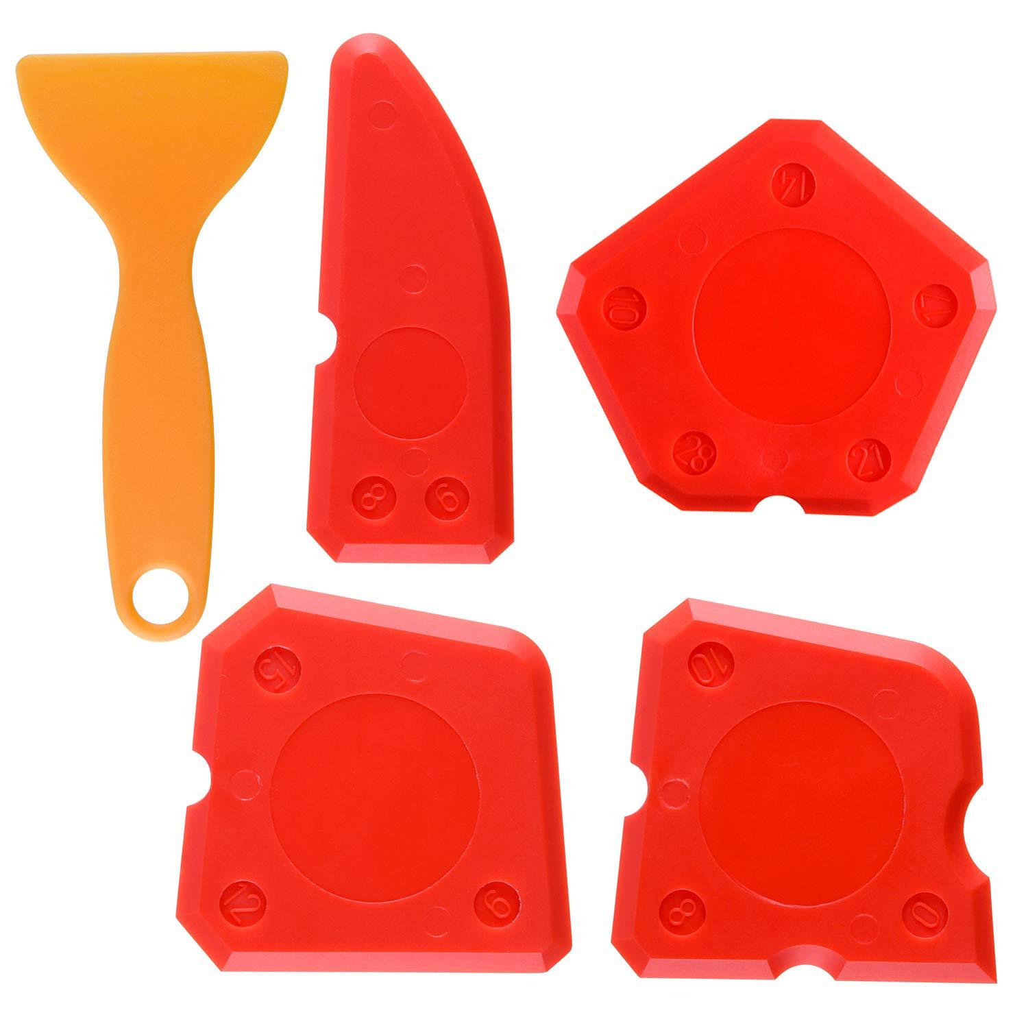 跨境美缝工具5件套铲胶器玻璃胶刮板塑料刮板sealant scraper