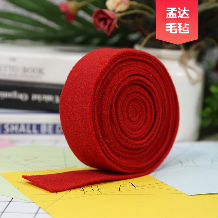 跨境专供毛毡蝴蝶结织带节日用圣诞树花环花束装饰配件毛毡织带条|ms