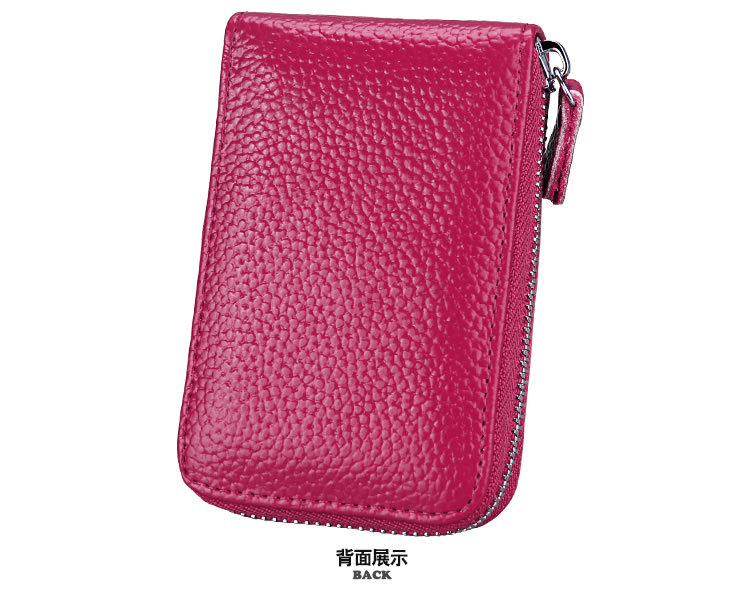 60g Weight Zipper Closure Type Business Occasion Genuine leather Material Solid Color Pattern Unisex Gender Coffee, Royal Blue, Orange, Dark Blue, Pink, Purple, Red, Green, Yellow, Black Color Unisex Solid Color Genuine Leather Coffee Royal Blue Orange Zipper Card Holders 52