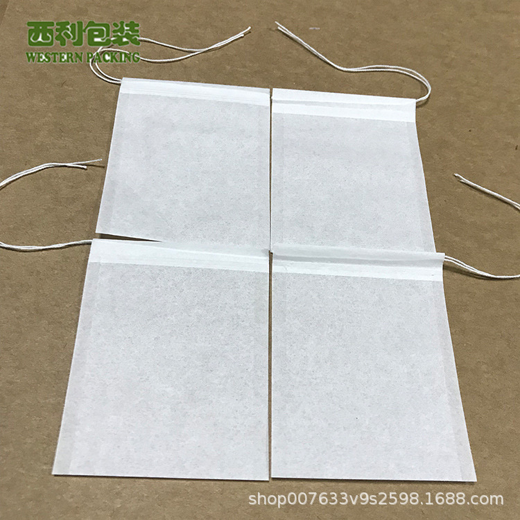 10*12滤纸抽线茶包袋渗透强泡茶袋一次性木浆纸空茶包/可定制LOGO