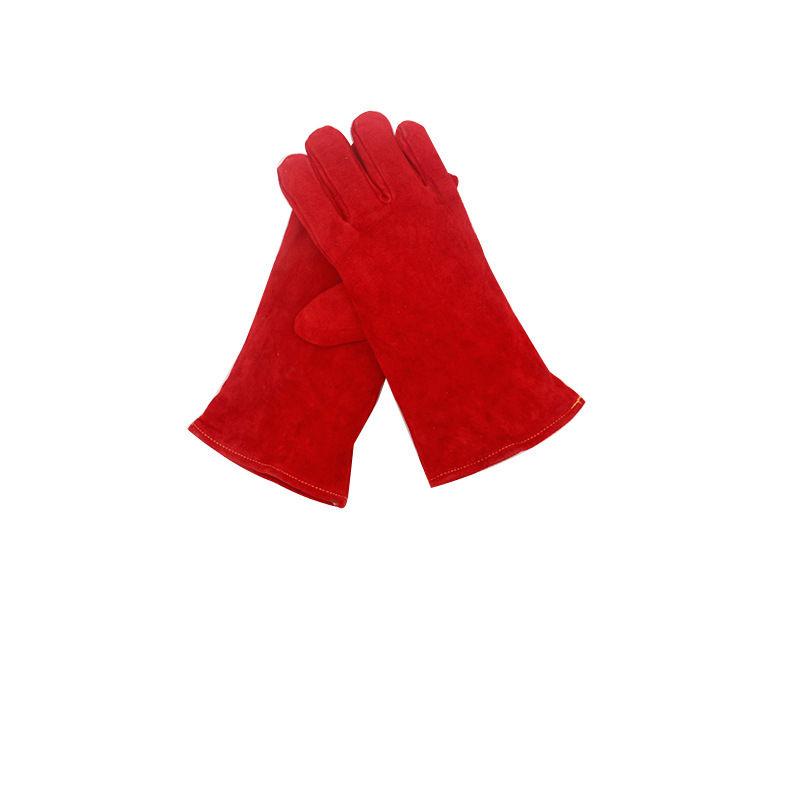 Manufactor Direct selling gules Electric welding glove cowhide have more cash than can be accounted for With cotton keep warm yellow Electric welding glove