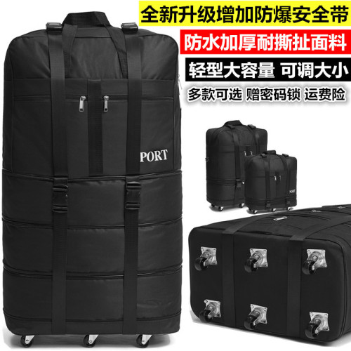 158 Air Cargo Luggage Capacity International Student Travel suitcase Checked-in suitcase 360-degree Swivel Wheels Foldable Travel Bag