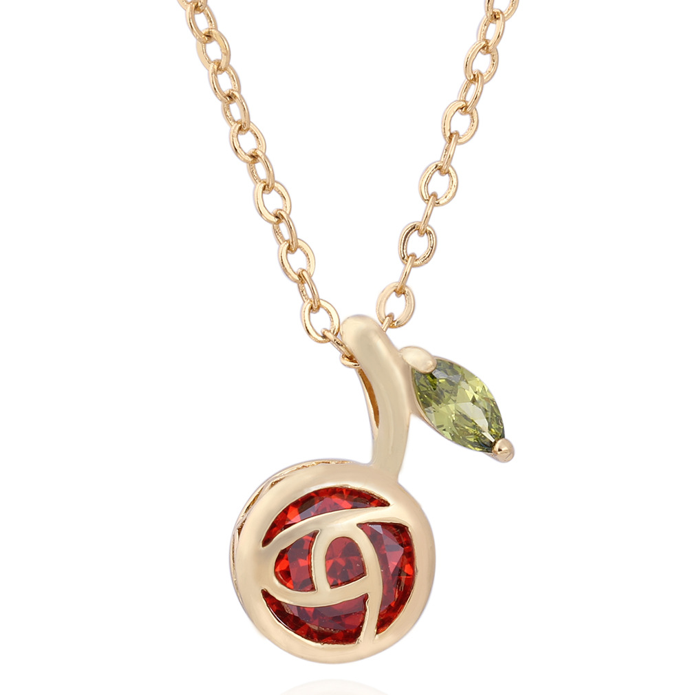 Brand copper necklace with zircon