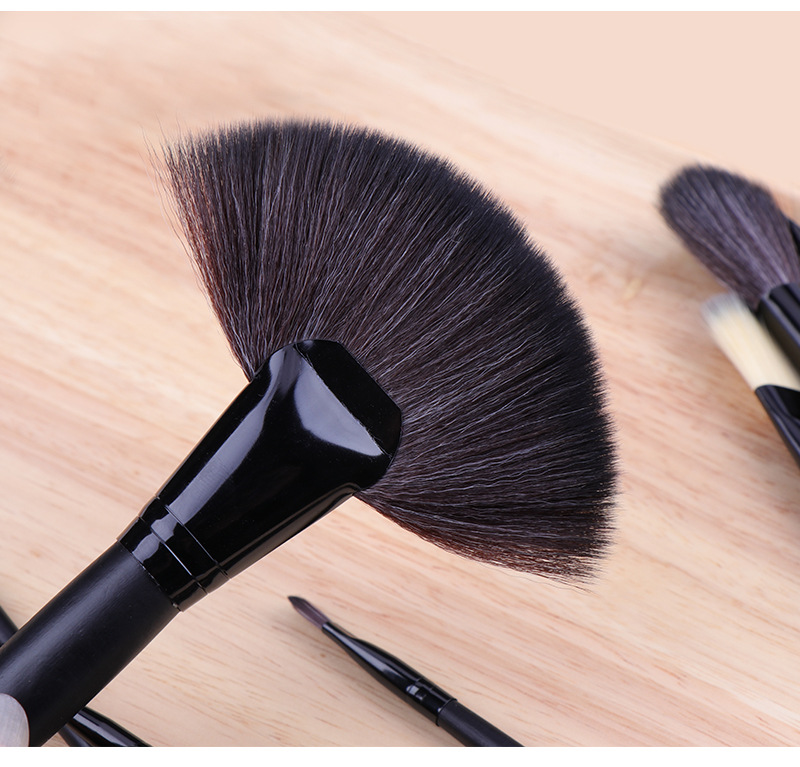 Fashion Solid Color Handle Makeup Brush Set Portable Storage Bag Wholesale Nihaojewelry display picture 11