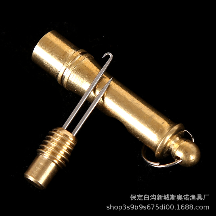 铜制子线打结器 绑线器 绑钩器 拴钩 渔具钓鱼户外用品批发