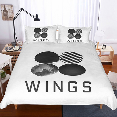 BTS跨境家纺四件套BTS 亚马逊ebay爆款欧美尺寸