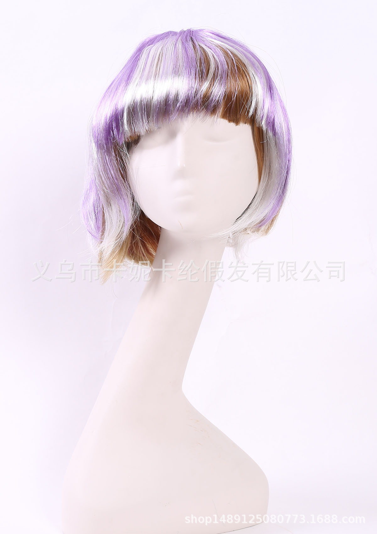 Bob estudiantes de cabello corto europeo y americano nuevo estilo de color mezclado