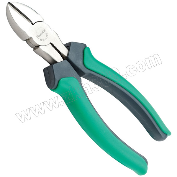 绿黑双色柄钛金斜口钳PROSKIT/宝工1PK-067DS165mm