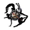 Cross -border sports fitness home decoration art vinyl wall clock gymnast girl silk ribbon ethylene base record hanging clock