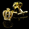 British Boma Halle Sleeve Diamond Crown Gold and Silver Blue Crystal French Copy Puff 508CUFFLINKS991483