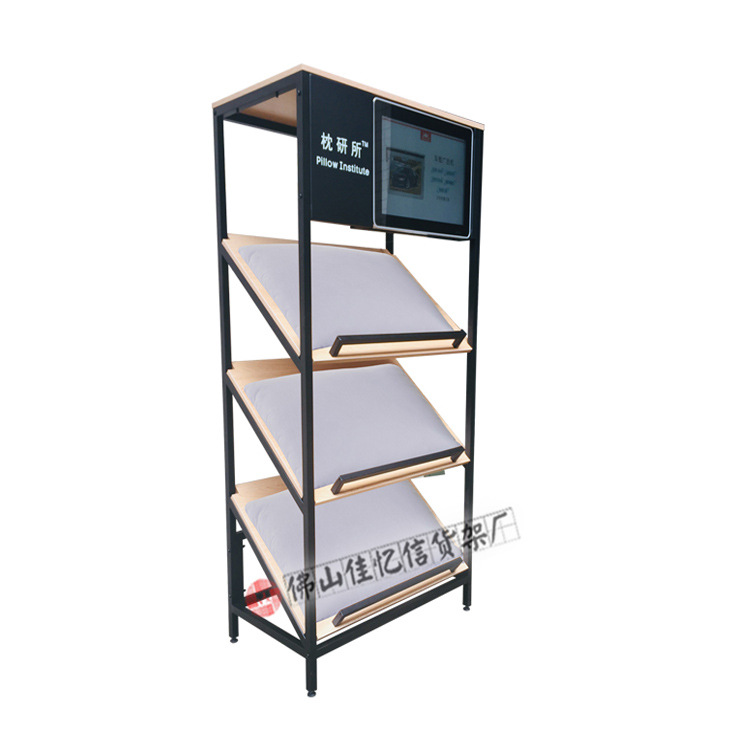 斜面展示陈列枕头展示架枕芯陈列架家纺店乳胶枕展示架家纺店货架