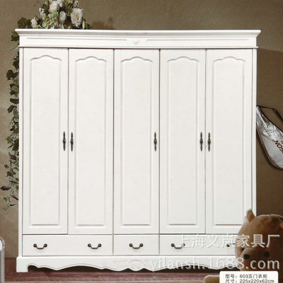 批发简易衣柜实木 木质衣橱布衣柜衣帽间 整体衣柜全屋家居