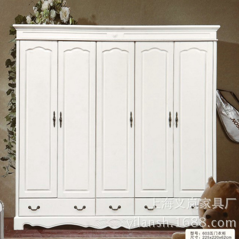 批发简易衣柜实木 木质衣橱布衣柜衣帽间 整体衣柜全屋家居