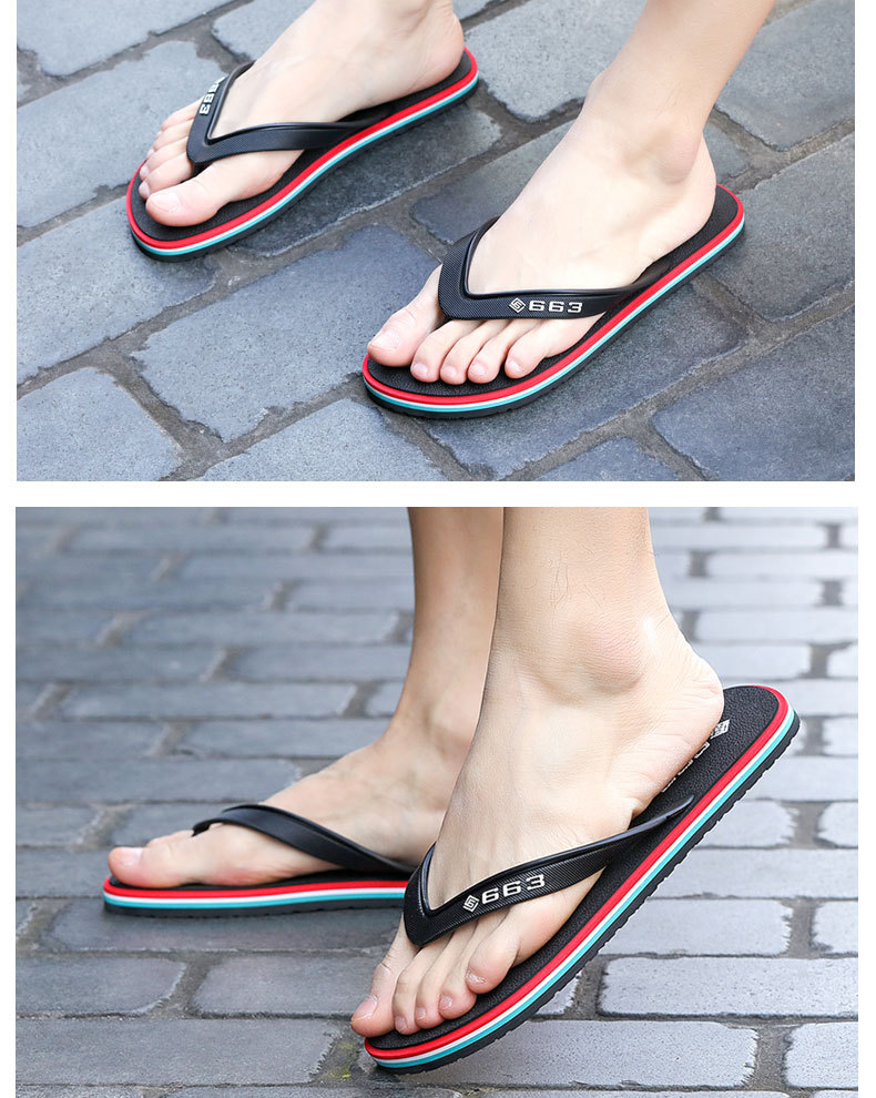 Wholesale of Lu 'an cross-border men's flip-flops, summer anti-slip rubber casual beach slippers, men's export cool slippers undefined